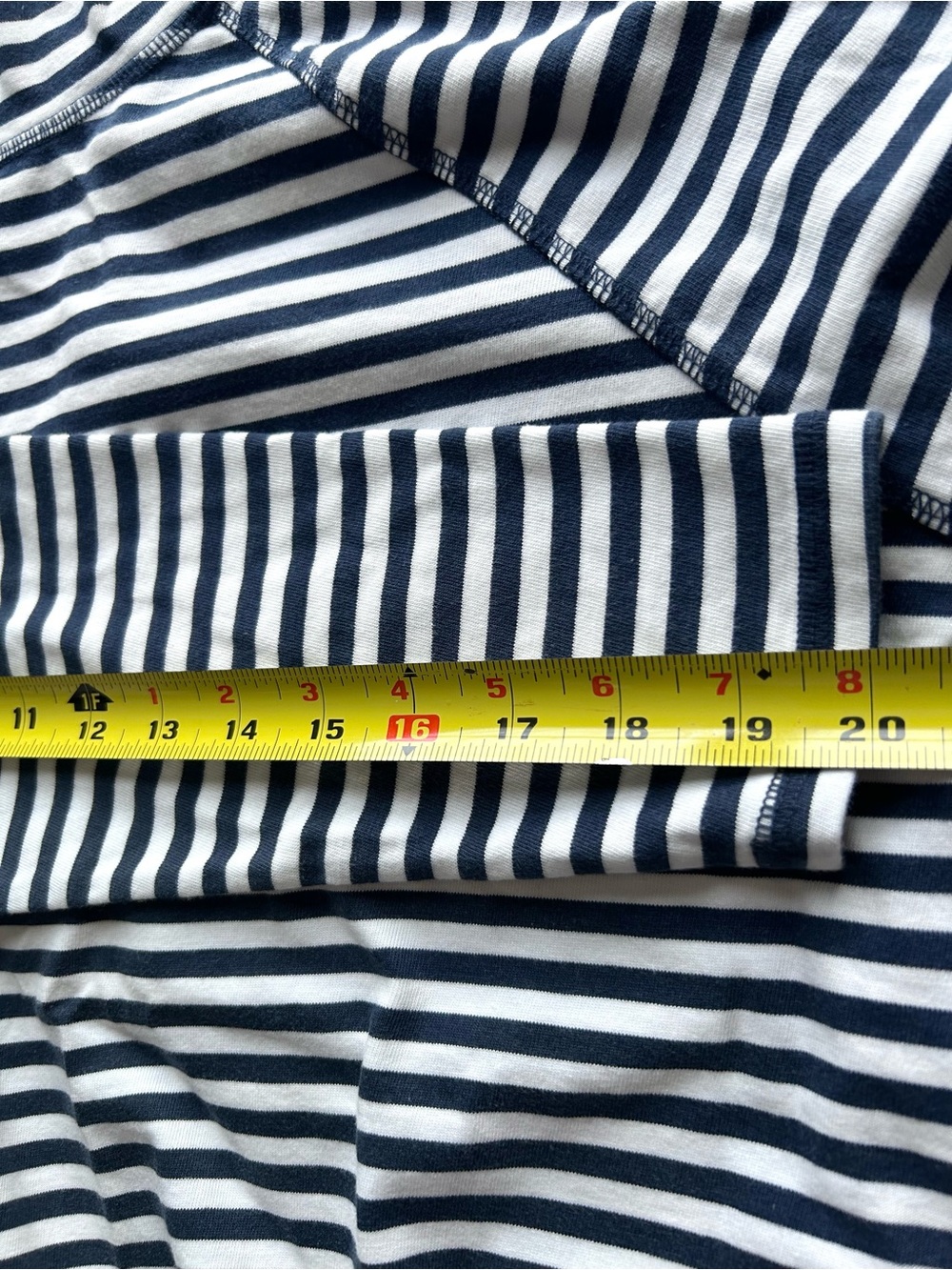 ☀️NEW Free People Movement Restoration Yarn Dye Navy & White Stripe Layer. Small - Picture 13 of 16